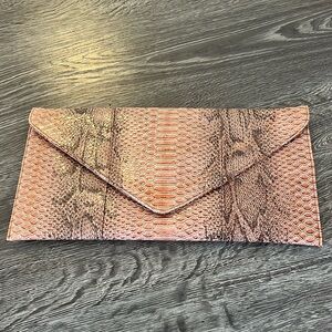 Vintage animal print clutch